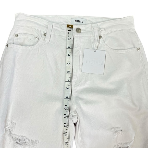Pistola Pistola Distressed Boyfriend Jean White Denim Womens Size 26 -‎ NWT - Picture 9 of 10
